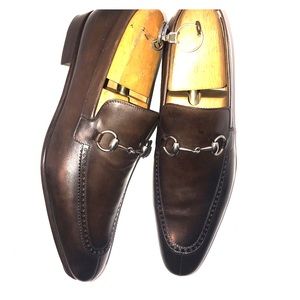 Gucci Jordaan Horse Bit Loafers Brown Sz 8.5